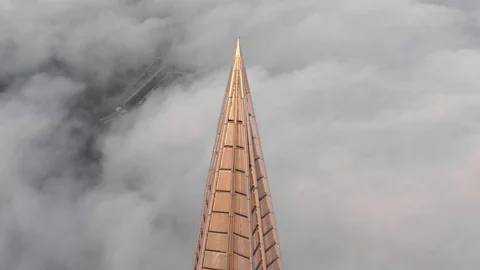 Lakhta center skyscraper in the clouds saint petersburg Stock Footage 97110671