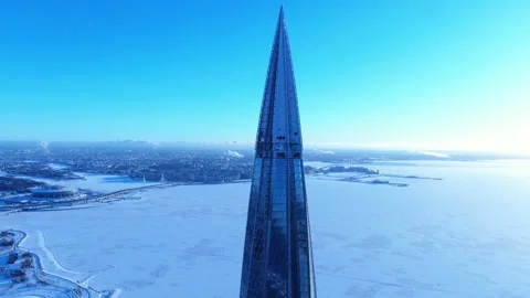 Lakhta Center Tower Stock Footage