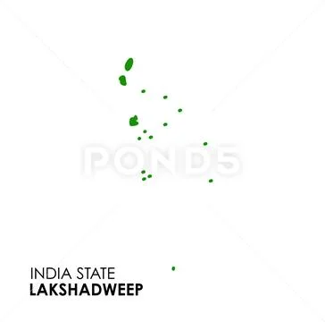 Lakshadweep map of Indian state. Lakshadweep map vector illustration ...