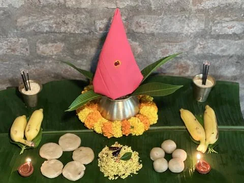 Lakshmi devi pooja Stock Photos
