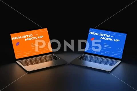 LaLaptop Screen Mockup Presentation PSD-sjabloon