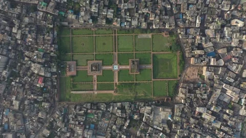 Lalbagh Fort Aerial Stock Footage 252016993