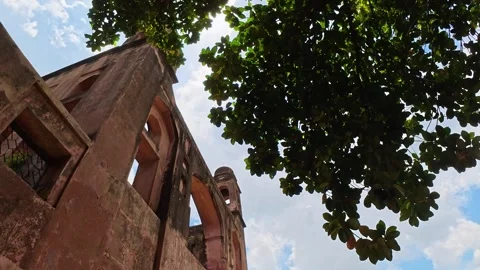 Lalbagh Fort Reflection Pool and Mughal Architecture | Old Dhaka, Bangladesh Stock Footage 341350548