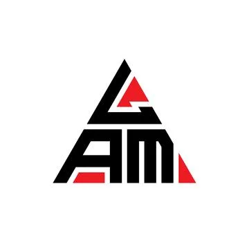 LAM triangle letter logo design with triangle shape. LAM triangle logo desi.. Illustrazione stock