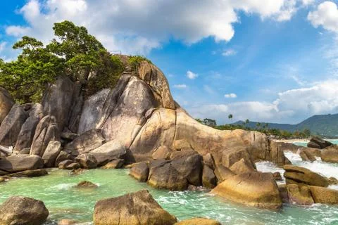 Lamai Beach on Samui Foto stock