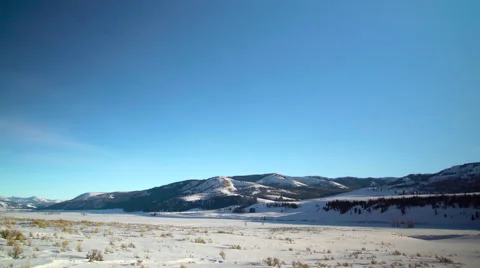 Lamar Valley landscape shot Vídeos de archivo 61579053