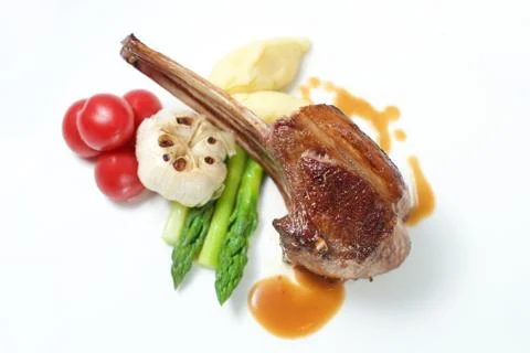 Lamb chop dish Stock Photos