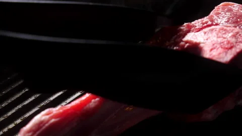 Lamb Chop! Grilling Bone-In Lamb Stock-Footage 332924931