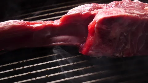 Lamb Chop! Grilling Bone-In Lamb Stock-Footage 332925048