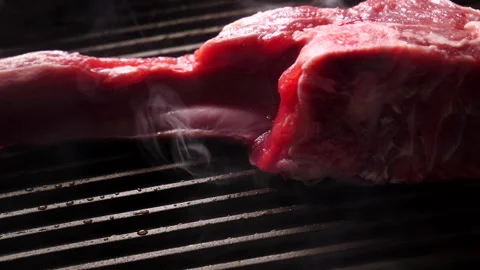 Lamb Chop! Grilling Bone-In Lamb Stock-Footage 332925121