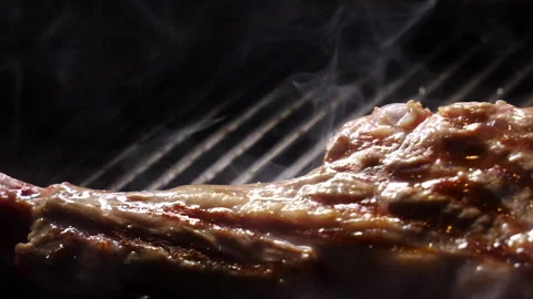 Lamb Chop! Grilling Bone-In Lamb Stock-Footage 332925188
