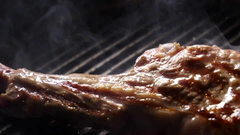 Lamb Chop! Grilling Bone-In Lamb Stock-Footage 332925259