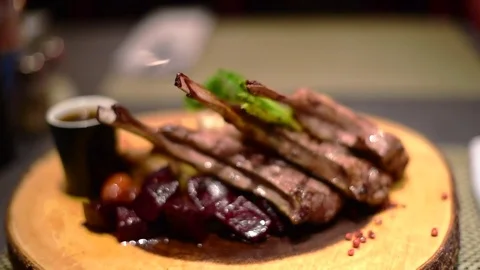 Lamb Chops Stock Footage 85131379