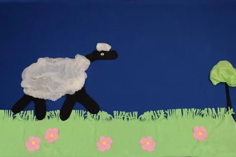 Lamb of cloth in a meadow 写真素材