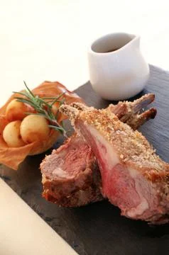 Lamb dinner Stock Photos