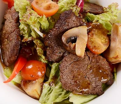 Lamb grilled with vegetables Foto stock