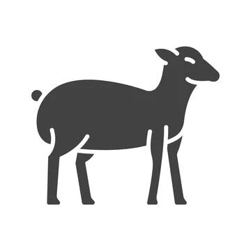 Lamb icon vector image. Illustrazione stock