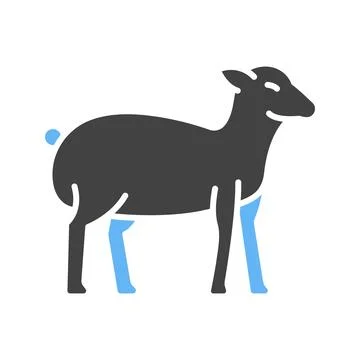 Lamb icon vector image. Illustrazione stock