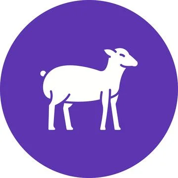 Lamb icon vector image. Illustrazione stock
