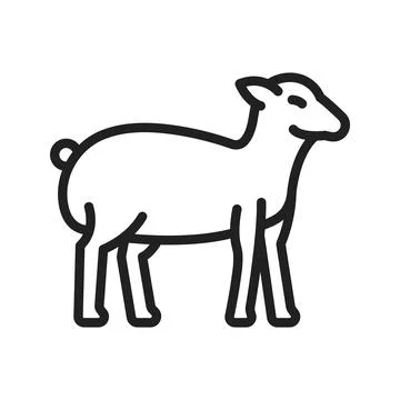 Lamb icon vector image. Suitable for mobile apps, web apps and print media. Illustrazione stock