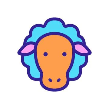 Lamb icon vector. Isolated contour symbol illustration Stock Illustration