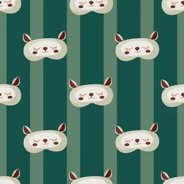 Lamb light gray and brown color geometric seamless pattern on striped green b Stock Illustration