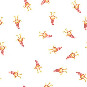 Lamb meat character vector seamless pattern Stock Illustration