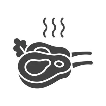 Lamb Piece Icon Image. Stock Illustration