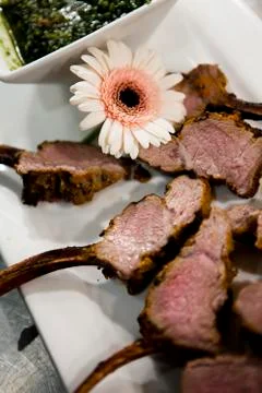 Lamb on Platter at Wedding Stock Photos