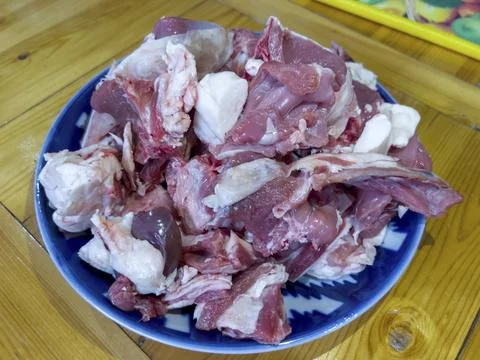 The lamb is processed as an ingredient 写真素材
