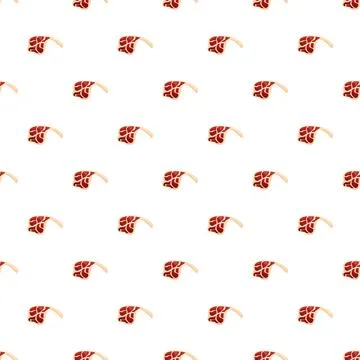 Lamb rib chops meat seamless pattern background Ilustración de archivo