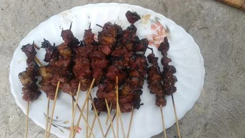 Lamb satay 写真素材