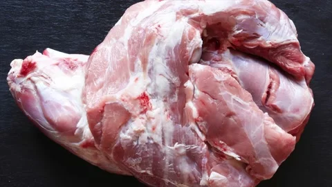 Lamb shoulder texture background zooming in and seamless looping Stock Footage 141448944