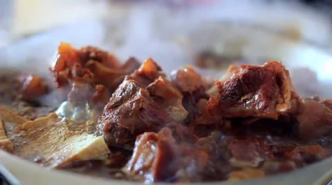 Lamb Spine Hot Pot Stock Footage 40649540