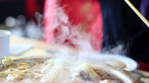 Lamb Spine Hot Pot Stock Footage 40649602