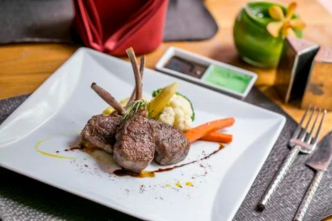 Lamb Steak 스톡 사진