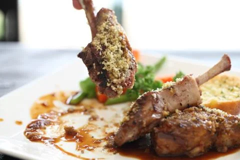 Lamb steak Stock Photos