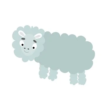 Lamb vector illustration on a white background. Illustrazione stock