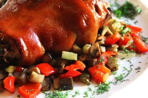 Lamb with vegetables Stock Photos