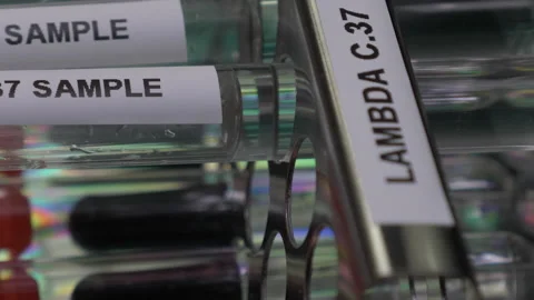 Lambda C37 Variant Test Tube Samples Bei... | Stock Video | Pond5