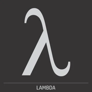 Lambda Greek letter icon Stock Illustration
