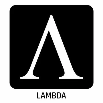 Lambda greek letter icon Stock Illustration