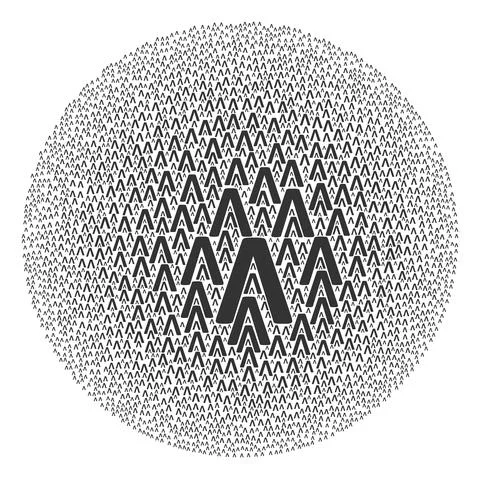Lambda Greek Letter Icon Round Bubble Mosaic 스톡 일러스트