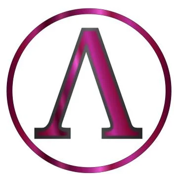 Lambda Greek Letter 스톡 일러스트