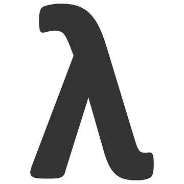 Lambda Greek Lowercase Letter Vector Icon Flat Illustration Stock Illustration