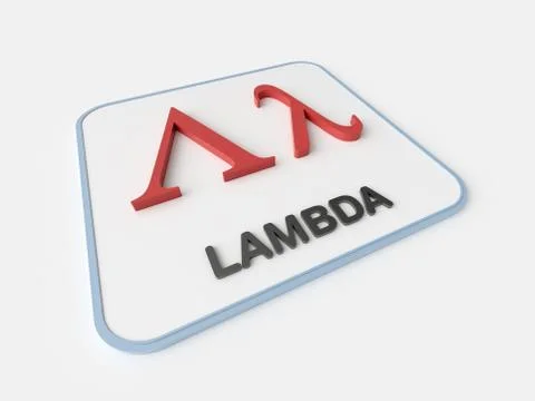 Lambda Greek Symbol Stock Illustration