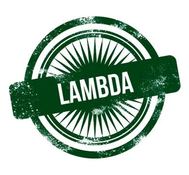 Lambda - green grunge stamp Stock Illustration