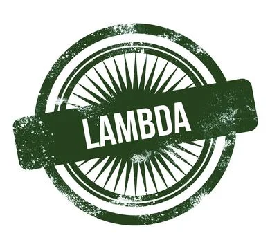 Lambda, green grunge stamp 스톡 일러스트