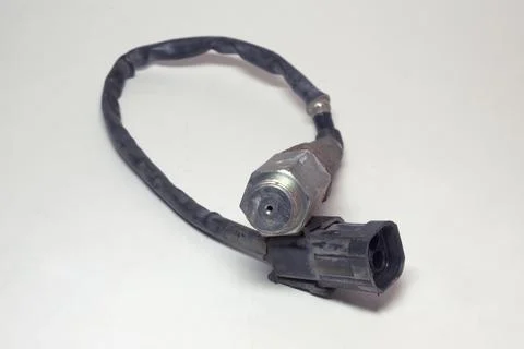 Lambda probe of vehicle exhaust system, rear Stock Photos