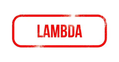 Lambda - red grunge rubber, stamp Stock Illustration